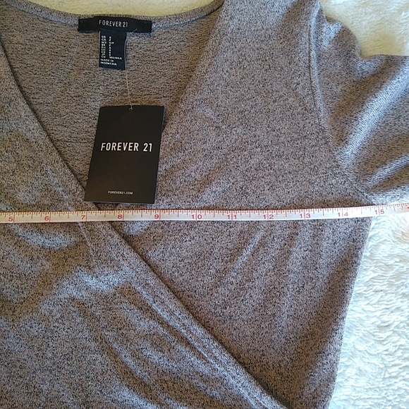 NWT Forever 21 Long Sleeved Sweater Dress in Soft Heathered Neutral Size Small - Picture 5 of 7